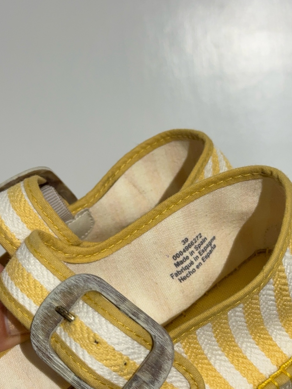 NWOT Free People Surfside 2.0 Espadrille Platform Mary Janes, Lemon Zest - Picture 11 of 15